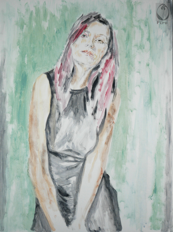 oil on paper - olio su carta di Piro